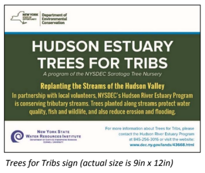 Trees for Tribs sign